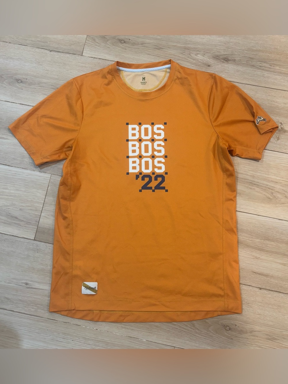 Tracksmith Boston Marathon Running T Shirt Mens Medium M Short Sleeve Orange